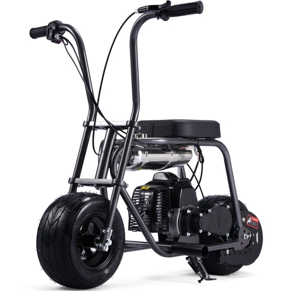 MotoTec Wild Rover 49cc 2-Stroke Kids Gas Mini Bike Grey