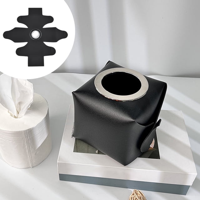 Funda Para Caja De Pañuelos Faciales Y Servilletas, Organizador De Cuero Sintético En Varios Colores, Base Antideslizante Y Diseño De Fácil Recarga Para Cocina Y Baño.,Vsgery