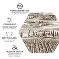 thumbnail image 3 of Naloa Vineyard Landscape 1 Leather Coasters for Drinks, Durable Drink Coasters 4 Set for Tabletop Protection, Luxurious Home Décor and Housewarming Gift ( {designName})Hexagon, 3 of 6