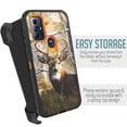 thumbnail image 3 of For Motorola Moto G Play 2023 / Moto G Pure / Moto G Power 2022 Heavy Duty Dropproof Phone Case Holster Belt Clip w/ Built in Screen - Orange Deer, 3 of 8