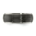 thumbnail image 4 of Titanium Black Ti Grooved Two-tone 8mm Band, 4 of 5