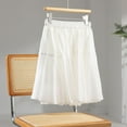 thumbnail image 5 of Tencel Linen Lace Mini A-Frame Skirt, White, Size S, 5 of 15