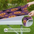 thumbnail image 6 of Decorative Halloween Themed Tablecloth with Elastic Hem 34x34 Inch - Stretch Fit Spooky Design Perfect for Holiday Dining Table Decor, 6 of 6