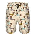 thumbnail image 4 of Naloa Dachshund Dog Men's Beach Shorts, Surfing shorts, Swim trunks, Quick Dry Swim Trunks for Surfing Beach Fun - Large, 4 of 9