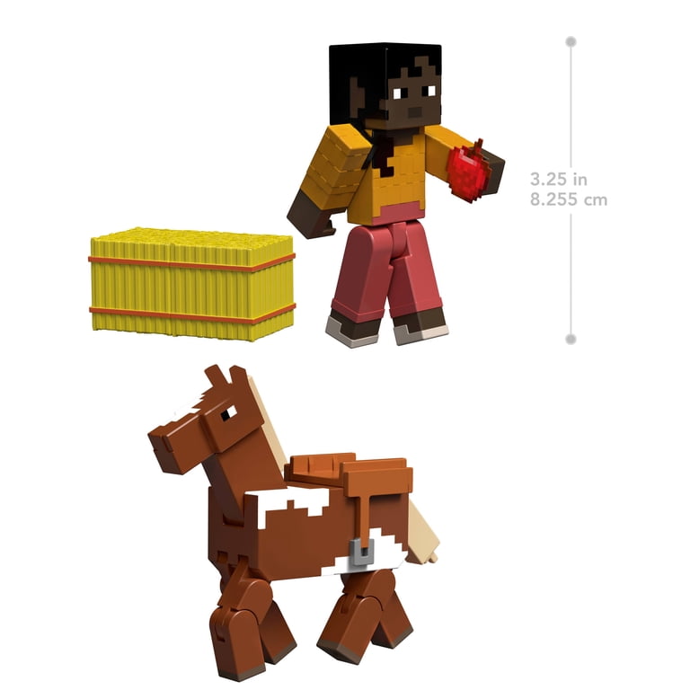 Minecraft Action Figures & Accessories 2-Pack, Horse Jockey