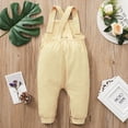thumbnail image 3 of Infant Baby Girl Clothes Baby Girl One Piece Jumpsuit Suspender Pants Onesie Romper Jumpsuit Overalls Pants Apricot 9-12 Months, 3 of 5