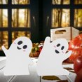 thumbnail image 4 of 3 Pieces Halloween Ghost Haunted House Decorations Wooden Ghost Theme Table Centerpieces Rustic Wood Sign Spooky Table Sign for Fall Halloween Party, 4 of 8