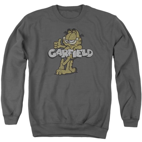 Men's Garfield Retro Garf Sweatshirt X-Large Charcoal