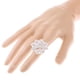 thumbnail image 4 of Anillo de diamantes de imitación para mujer, diseño de copo de nieve y flor, ideal para bodas y compromisos., 4 of 9