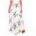 thumbnail image 5 of Skirts for Women Skirt Bohemian Lace Up Floral Print Flowing Skirt for Women Comfortable Loose Fit Beachwear Boho Style White M, 5 of 7