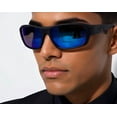 thumbnail image 4 of Blue Mirror Sunglasses Reflective Light Weight Shades, 4 of 7