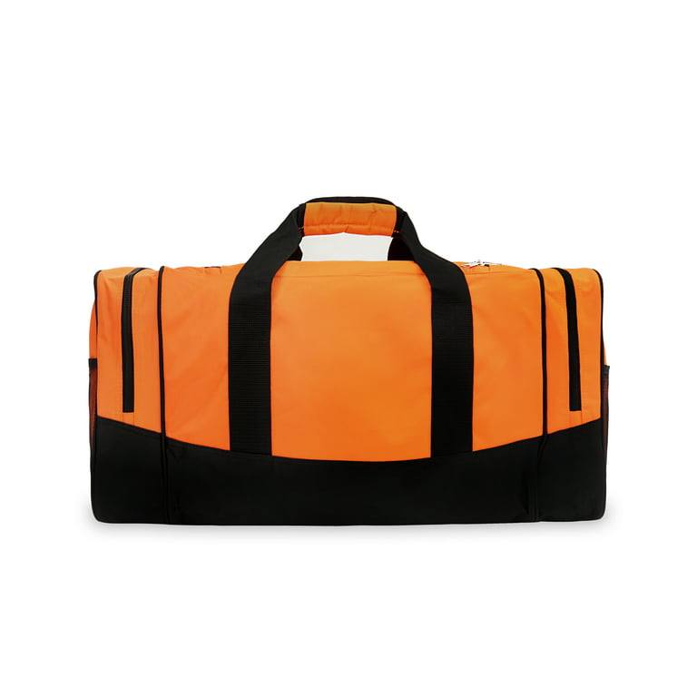 Everest 025-OG/BK Sporty Gear Bag-Large, Orange, One Size