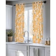thumbnail image 5 of Spring Botanical Sheer Curtains 54 Inch Length 2 Panels Set for Living Room/Bedroom, Watercolor Floral Flowers Botanical Yellow Kitchen Curtains Grommet Curtains Window Treatments 42"x54"x2, 5 of 7
