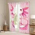 thumbnail image 3 of Castle Fairy Cartoon Pink Axolotl Black Out Curtains for Children Teens,Flower Animal Salamander Curtains Pack Of 2 (42X63 Each),Cherry Blossom Sakura Bedroom Curtains,Luxury Bedroom Decor, 3 of 6