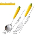 thumbnail image 3 of XIANXIAN Dessert Forks and Spoons Silverware,Forks and Spoons with Ceramics Handle,Stainless Steel Mini Coffee Spoons Salad Forks,Cake Forks Tea Spoons for Dessert Salad Appetizers Fruit, 3 of 9