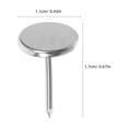thumbnail image 2 of HOOWIFFY 50Ud Clavos Decorativos Plata Para Muebles Estilo Vintage Con Plana De Metal, 2 of 8