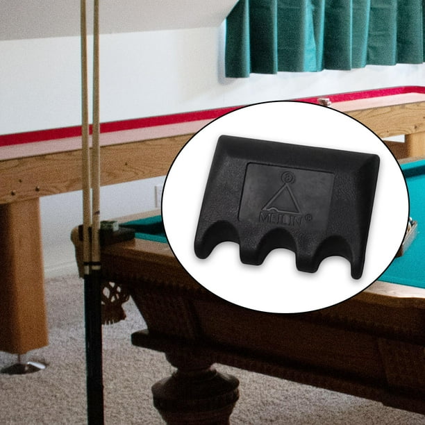 Soporte para taco de billar, soporte para mesa de billar, soporte para barra de billar, soporte para taco de billar 3 agujeros Cola soporte para taco de billar