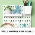 thumbnail image 4 of OULII Pegboard Storage Rack 1Set White 41.5x29.5cm for Wall Mount and Craft Room Organization, 4 of 7