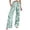 a-252Green56, variant on FINALGANG Womens Gingham Wide Leg Pants With Smocked Elastic High Waist Pockets For Beach Vacations Casual Daily Wear Summer Loungewear Green