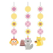Pack of 18 Happi Woodland Girl Printed Hanging Cutout Party Decorations 36"