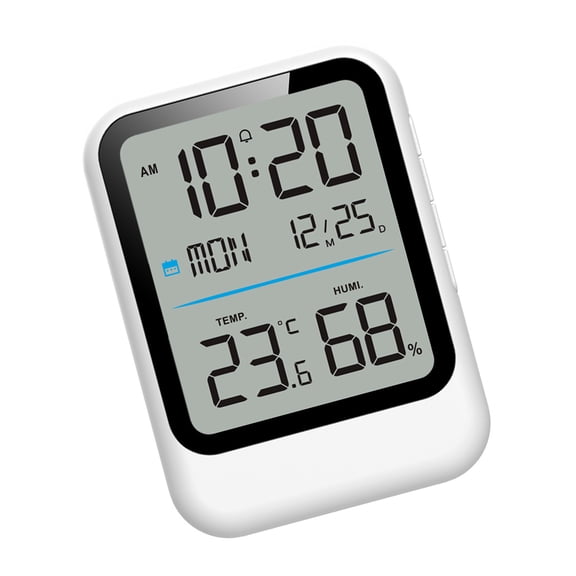 Digital Hygrometer Thermometers Clock With Alarm Function And Temperature Humidity Monitor For Home Office Indoor Use