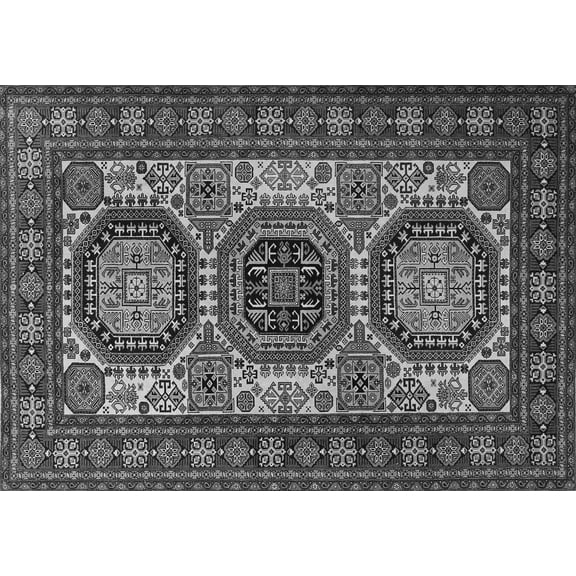 Ahgly Company Indoor Rectangle Persian Gray Traditional Area Rugs, 5' x 7'