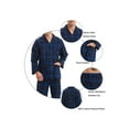 thumbnail image 2 of Apparonia Mens Pajamas Set Cotton Notched Collar Pajamas for Men Long Sleeve Mens Sleepwear with Pockets & Front Fly Midnight Plaid XL, 2 of 7