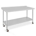 thumbnail image 1 of BeesClover Table de Travail Commerciale en Acier Inoxydable, Table de Préparation Robuste Certifiée NSF pour Restaurant, Hôtel Ou Usage Extérieur, 1 of 9