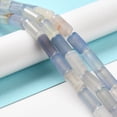 thumbnail image 2 of 1 Strand Natural Agate Beads Strands Dyed & Heated Column Light Steel Blue 8~8.5x14.5~16mm Hole: 1.6mm about 12pcs/strand, 2 of 4