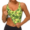 thumbnail image 3 of Fotbe Kiwi and Avocado Sujetador Deportivo Largo sin Aros para Mujer con Almohadillas y Soporte Medio, Transpirable y Absorbente, Camiseta Tipo Chaleco o Tank Top-X-Large, 3 of 8