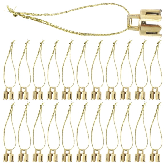 STOBOK 1000Pcs Plastic Xmas Ball Ornament Caps in Gold for Holiday Decoration