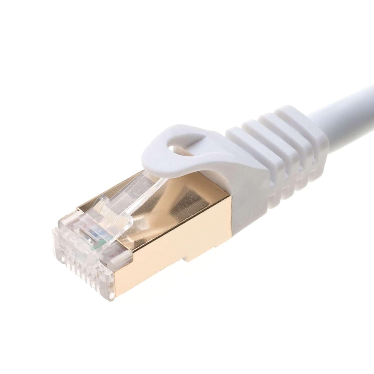Cat7 Ethernet Cable 1 pack of 75FT Copper Shielded RJ45 Cord for Router, PC, Gaming, Servers, PoE Security Cameras, Smart TVs, 10Gbps 600MHz High-Speed Network Patch, White, Cables Direct Online