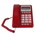 thumbnail image 1 of Teléfono Con Cable Con Modo Dual, Identificador De Llamadas Con Pantalla En Tiempo Real, Rellamada, Función FLASH Para Oficina, Hogar, Hotel, Material ABS, KX-T8001, Plano, Rojo, 1 of 7