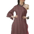 thumbnail image 2 of Moomaya Designer Printed One Shoulder Bell Sleeve Kurti w/ Pants Ethnic Clothing Sets For Women, 2 of 7