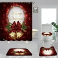 thumbnail image 1 of Santa Claus Christmas Snowman Shower Curtain Set Waterproof Bath Mats Rugs For Bathroom Decor, 1 of 9