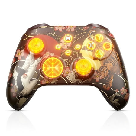 Wireless Gaming Controller – For Xbox One S/X、 Series X/S (PC Upgrade Needed) & PC Steam with Adjustable RGB, Turbo, Back Buttons, Vibration