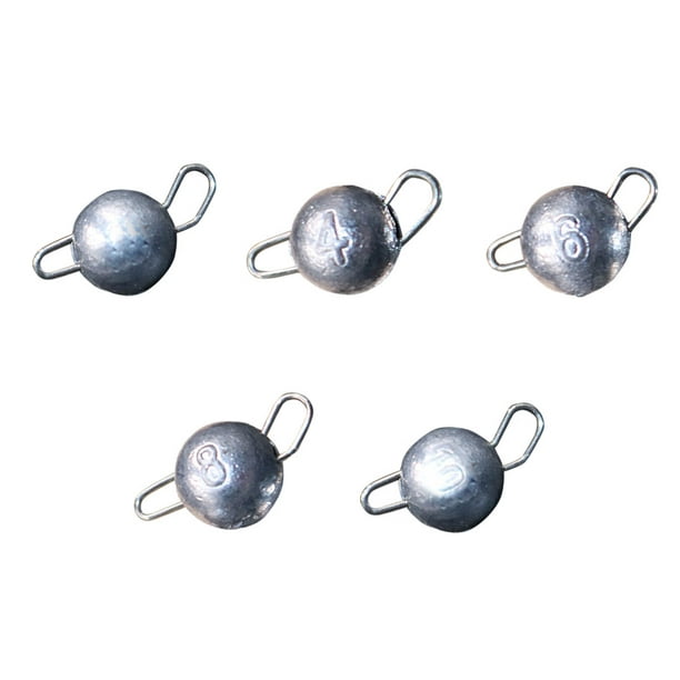 8pcs 6g Round Fishing Sinkers Bait Jig Crank Hook Drops Metal Lure Weights  Fishing Accessories 