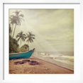 thumbnail image 2 of Art.com Vintage Beach Background Photographic Print by Sundari, White Frame Wall Art, 21" x 21", 2 of 4