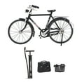 thumbnail image 2 of Alloy Bicycle Model Toy, 1:10 Alloy Bicycle Model Vintage Miniature Simulation Collection Free Standing Bike Model With Inflator Briefcase, 2 of 8