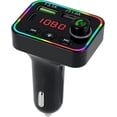 thumbnail image 1 of Transmisor FM Bluetooth, kit manos libres Bluetooth para coche, cargador rápido para encendedor de cigarrillos con dos puertos USB, adaptador de radio inalámbrico para reproductor MP3, compatible con, 1 of 5