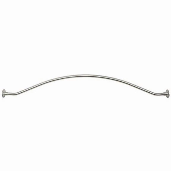 Pamex BSRCP573 5 ft. Spacious Shower Rod with Flange, Bright Chrome