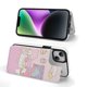 thumbnail image 4 of Funda tipo cartera Melody para iPhone 14 Plus con tarjetero, tapa trasera tipo libro de piel sintética con función atril, ranuras para tarjetas, cierre magnético doble, antigolpes., 4 of 6