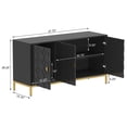 thumbnail image 2 of Boyel Living 3-Door Sideboard Buffet Cabinet, Accent Storage Cabinet with Adjustable Shelves, Credenzas Buffet Cabinet for Entryway Living Room, Black, 2 of 8
