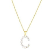 Royal Chain SETC3123-18 18 in. 14K Yellow Gold Initial C Pendant Chain Necklace