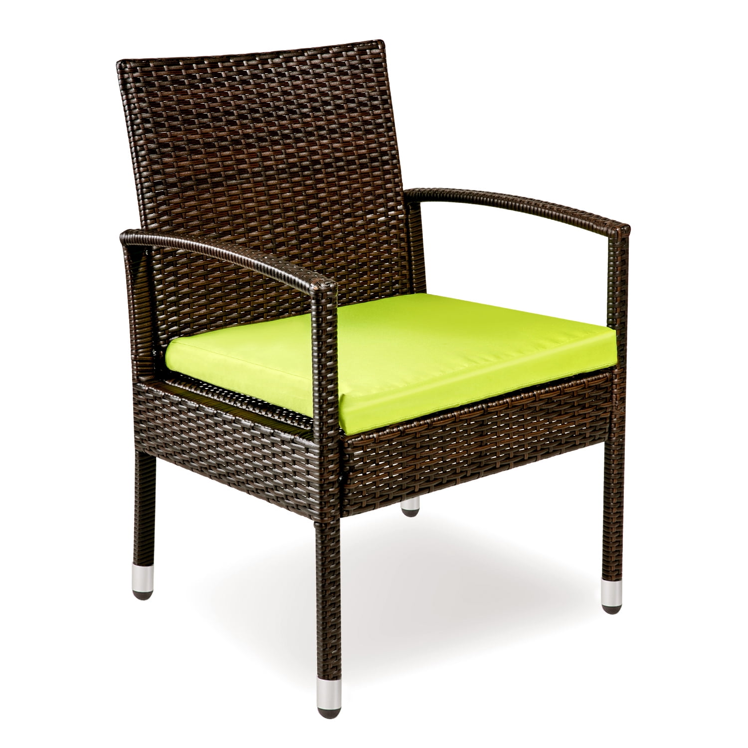 Kepooman 4 Piece Patio Ratten Dining Set, Outdoor Sofa Seating Group with Cushions - Green Kepooman 4 Piece Patio Ratten Dining Set, Outdoor Sofa Seating Group with Cushions - Green
