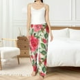 thumbnail image 5 of PISONIC Roses Flower Printed Women's Pajama Pants, Comfy Pajama Bottoms With Pockets&Drawstring, 5 of 7