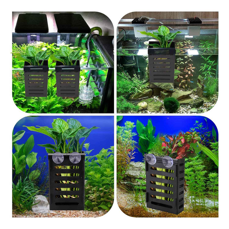 2 Pack Aquarium Plant Holder With Hooks And Suction Cups, Hanging