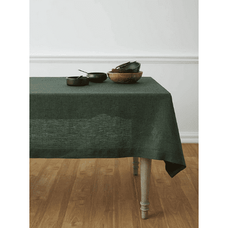 

Moss Green Tablecloth Pure Linen Cotton Mix