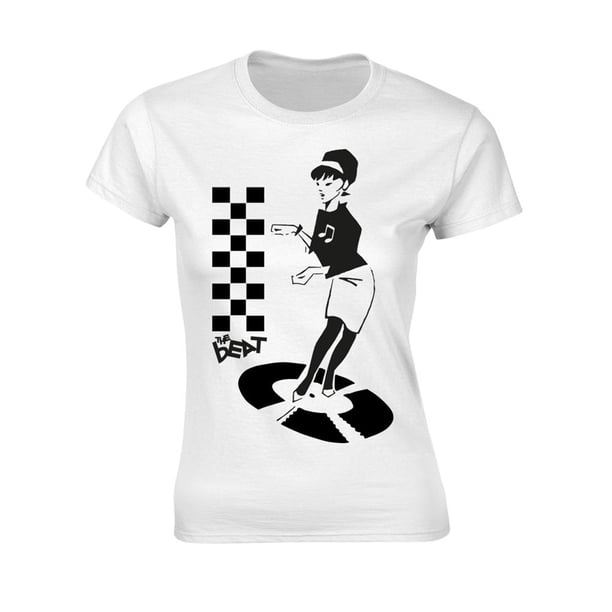 The Beat - Camiseta Chica del Disco para Mujer (Blanco)