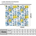 thumbnail image 2 of Watercolor Lemon Kitchen Curtains, Rustic Vintage Blue Tile Flower Botanical Plants Farmhouse Fresh Fruits Blackout Window Drapes for Cafe Living Room Bedroom, 84" W X 84" L, 2 of 6